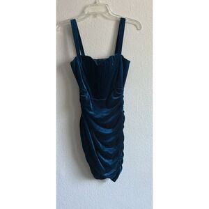 SIZE XS, Beautiful V Neck Sleeveless Velvet Strap Bodycon Party DRESS